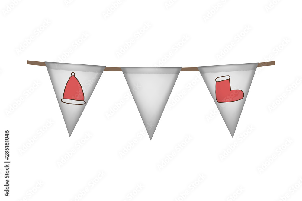 Christmas and new year flag garland. Christmas and new year flag garland.