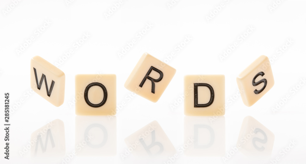 words word block with white background. words word block with white background.