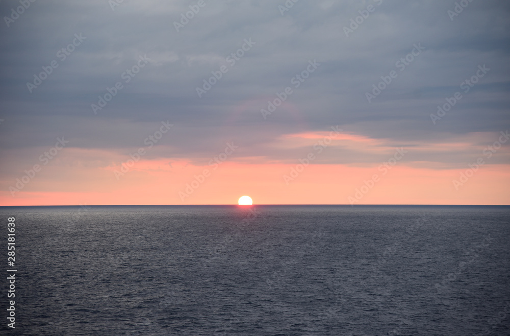 Beautiful sunrise over the Atlantic Ocean.  