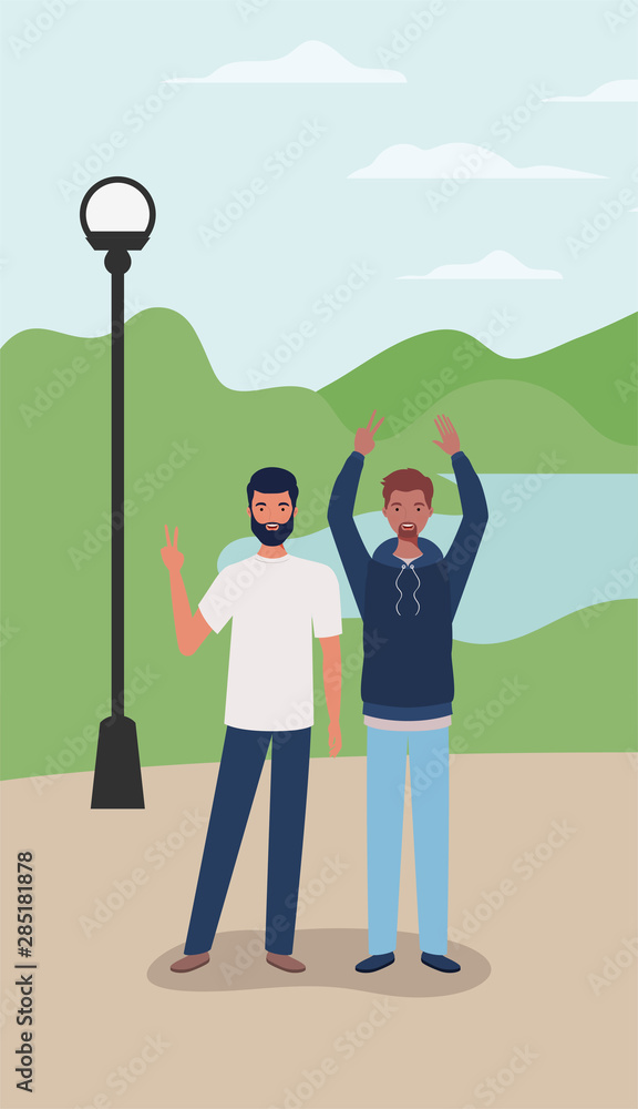 interracial group of men on the park interracial group of men on the park
