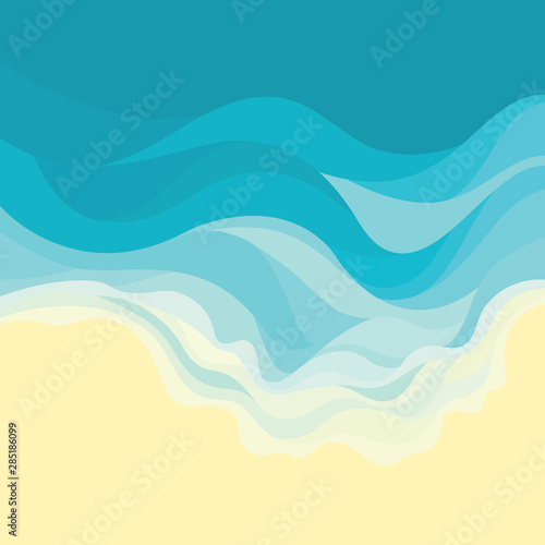 Sandy beach with wave.