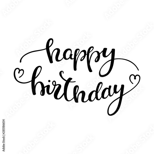 hand lettering happy birthday