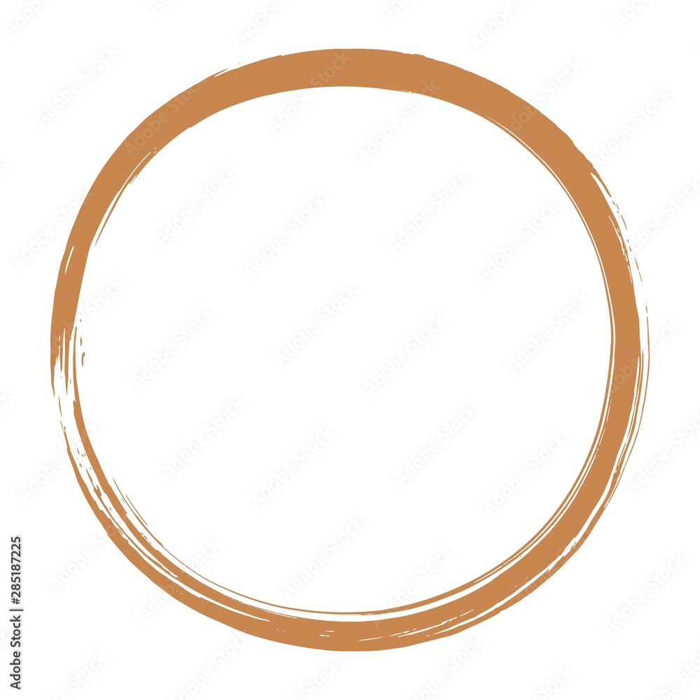 Golden Enso Zen Circle Brush Vector Illustration Ink Vector Golden Enso Zen Circle Brush Vector Illustration Ink Vector