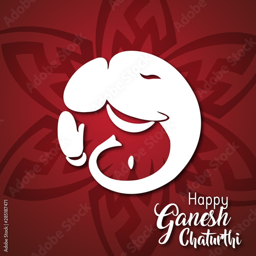 Indian Religious Ganesh Chaturthi festival of India, Lord Ganpati Template Design