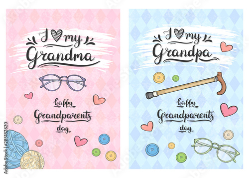 Cards I love ma Grandma, I love my Grandpa
