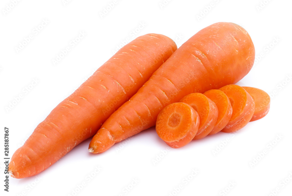 fresh carrots isolated on white background fresh carrots isolated on white background