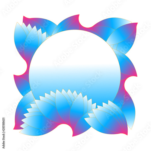 flower scales card ball sky blue