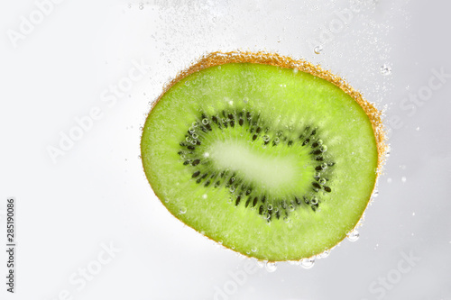 Ripe kiwi slice in water