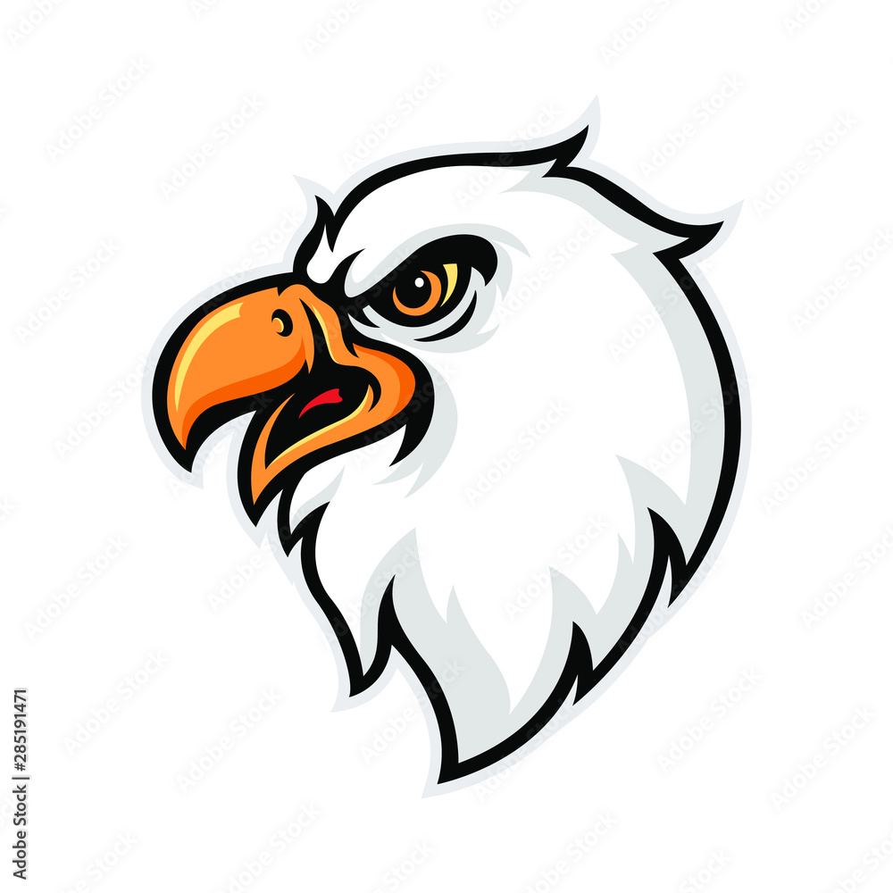 Obraz premium Angry Eagle Mascot, Isolated vector logo illustration