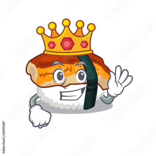 King sushi unagi in the cartoon shape