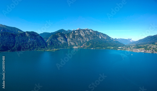 Aerial view of the lake Attersee in the Austrian Salzkammergut © anderm