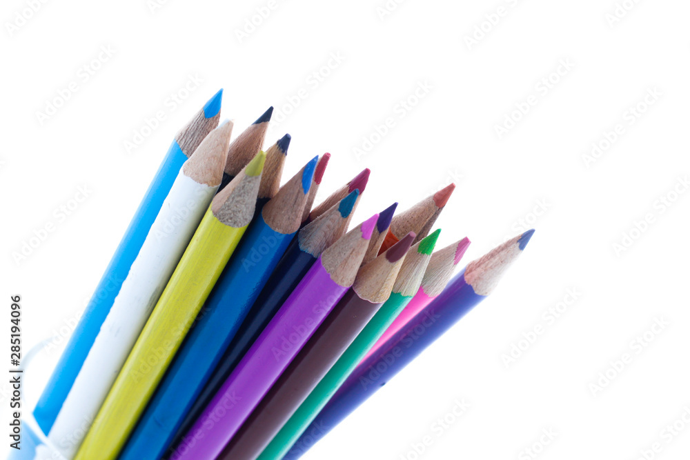 Color pencils isolated on white background. Color pencils isolated on white background.