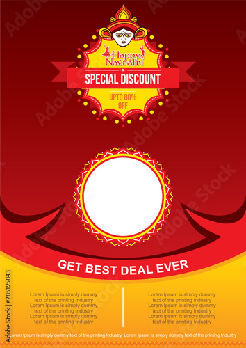 Happy navratri festival banner design