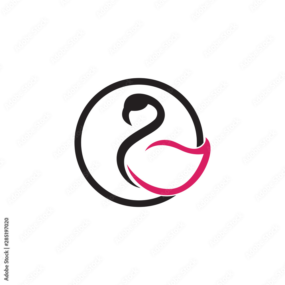 Flamingo logo template vector Flamingo logo template vector