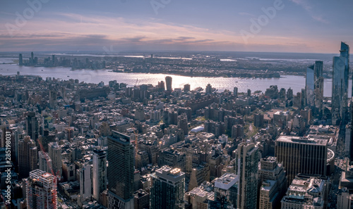 Fototapeta Naklejka Na Ścianę i Meble -  View from Empire State Building down to New York City in Detail