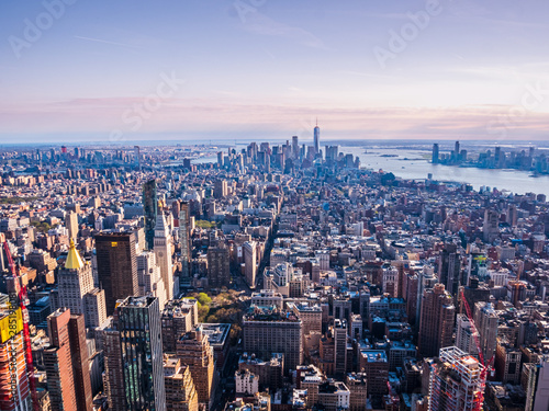 Fototapeta Naklejka Na Ścianę i Meble -  View from Empire State Building down to New York City in Detail