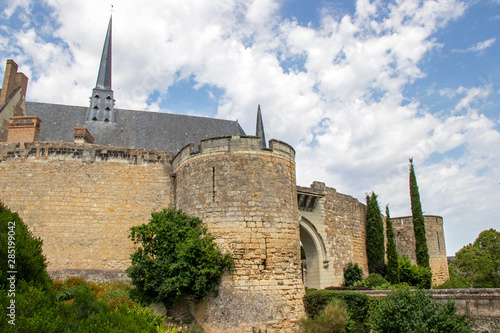 Montreuil-Bellay. Mur d'enceinte du château. Maine-et-Loire. Pays de Loire photo