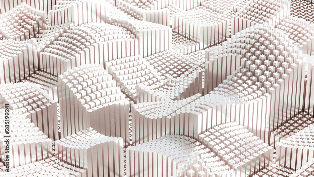 Fototapeta premium Abstract geometry background. 3d illustration, 3d rendering.