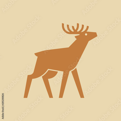 Deer logo. Icon design. Template elements