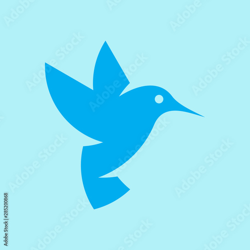 Hummingbird logo. Icon design. Template elements