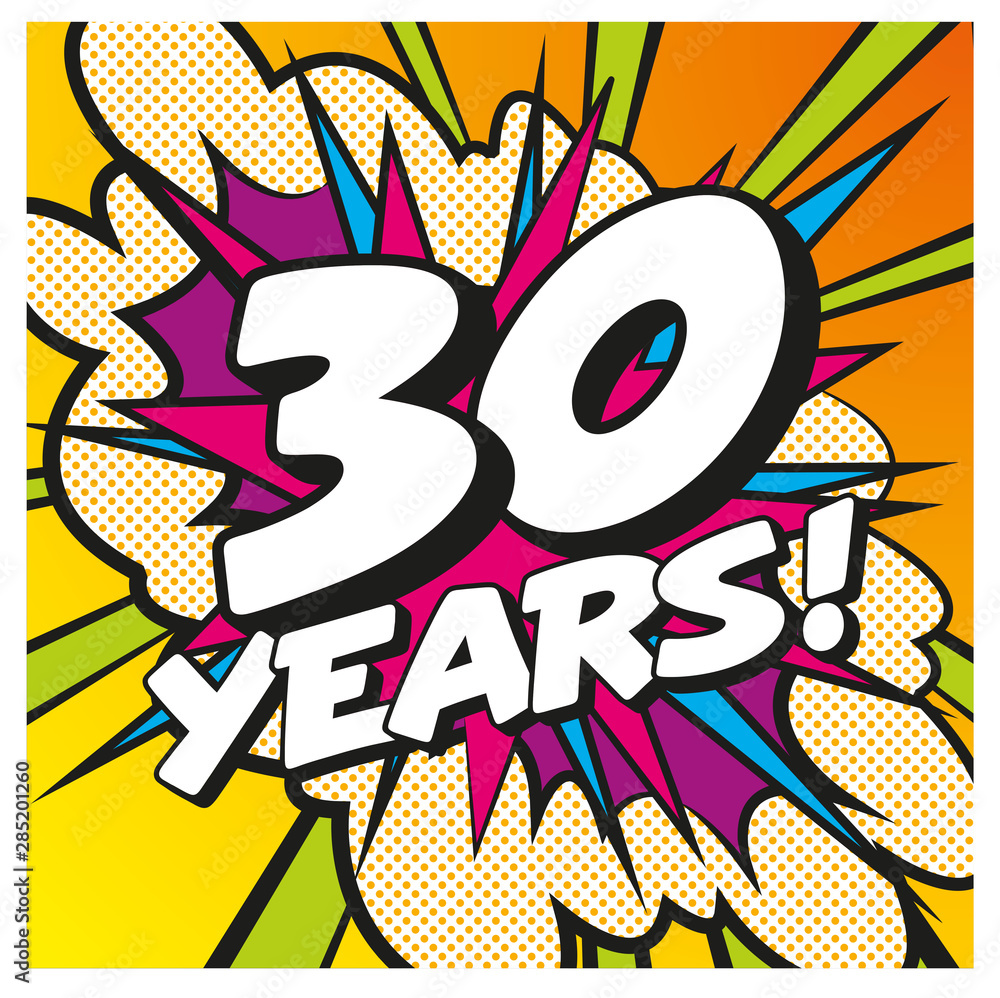 Carte Happy Birthday 30 years Carte Happy Birthday 30 years