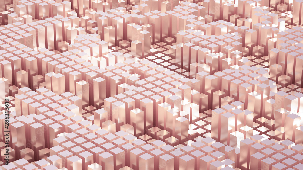 Fototapeta premium Abstract geometry background. 3d illustration, 3d rendering.