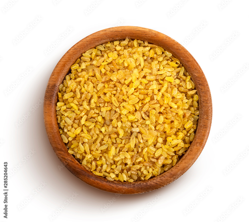 Bulgur wheat isolated on white background with clipping path Bulgur wheat isolated on white background with clipping path