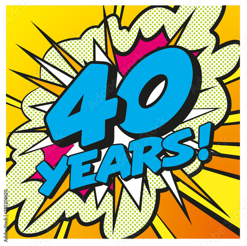 Carte Happy Birthday 40 years 