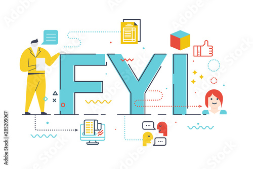 FYI word lettering illustration