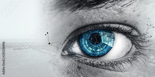 Papier peint Abstract high tech eye concept