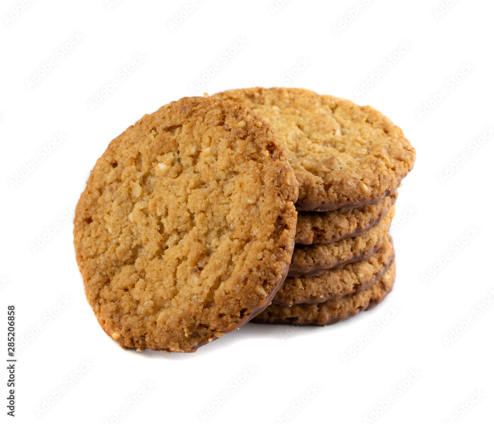 Thin Oatmeal Cookies, Healthy Cereal Crackers with Chocolate Thin Oatmeal Cookies, Healthy Cereal Crackers with Chocolate