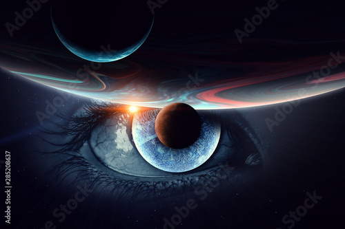 Fotografia Abstract high tech eye concept