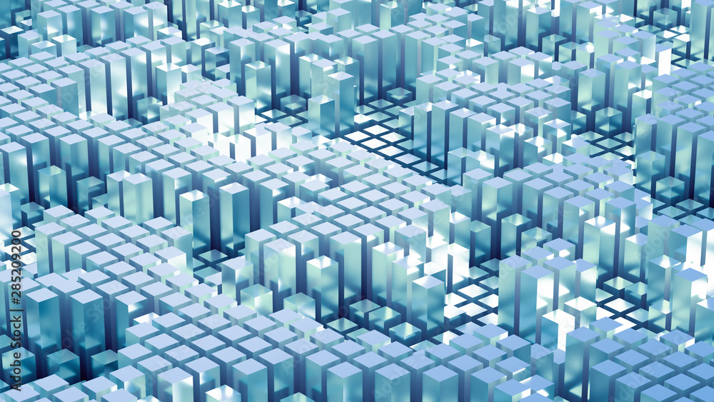 Obraz premium Abstract geometry background. 3d illustration, 3d rendering.