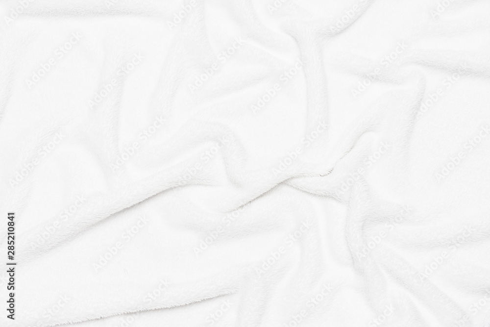 Obraz premium White crumpled blanket, texture