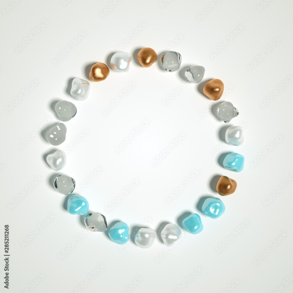 Abstract background with beautiful stones. 3d illustration, 3d rendering.