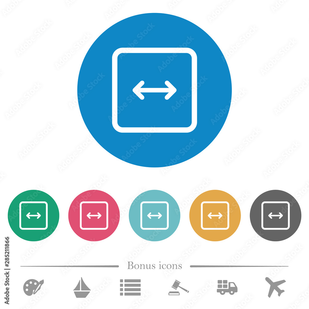 Adjust object width flat round icons Adjust object width flat round icons