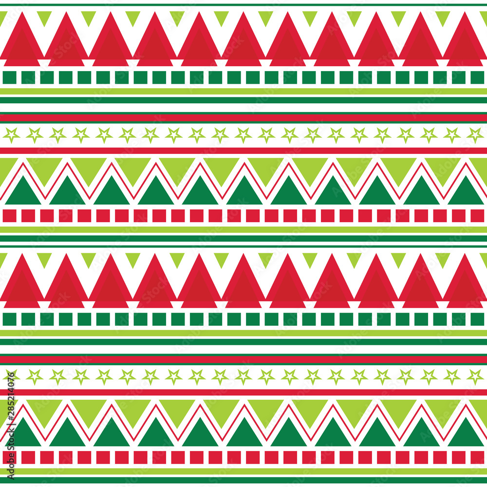 Fototapeta premium Seamless Christmas background with abstract pattern design