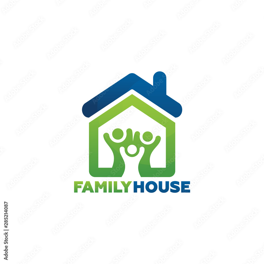Family House Logo Template Design Vector, Emblem, Design Concept, Creative Symbol, Icon Family House Logo Template Design Vector, Emblem, Design Concept, Creative Symbol, Icon
