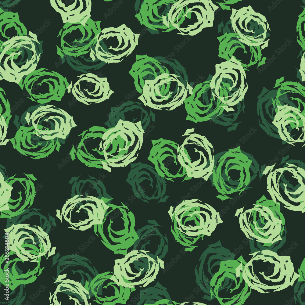 Green Floral Eroded Seamless Pattern Green Floral Eroded Seamless Pattern