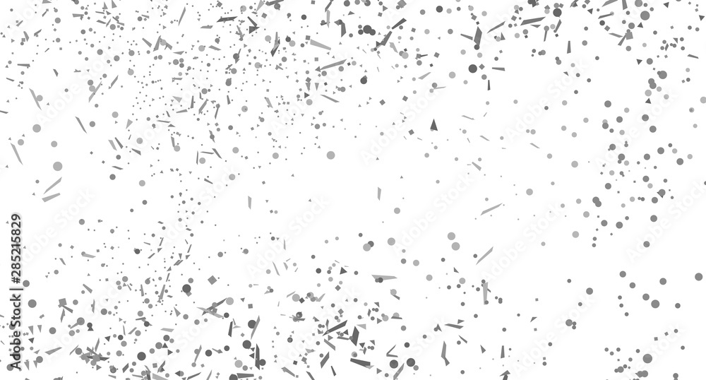 Confetti on isolated white background. Geometric holiday texture with glitters. Black and white illustration Confetti on isolated white background. Geometric holiday texture with glitters. Black and white illustration