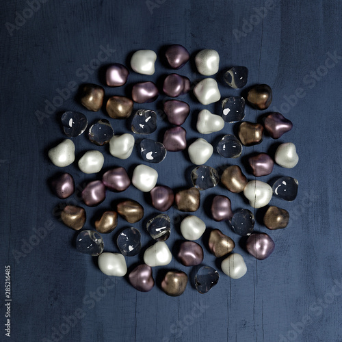 Abstract background with beautiful stones. 3d illustration, 3d rendering.