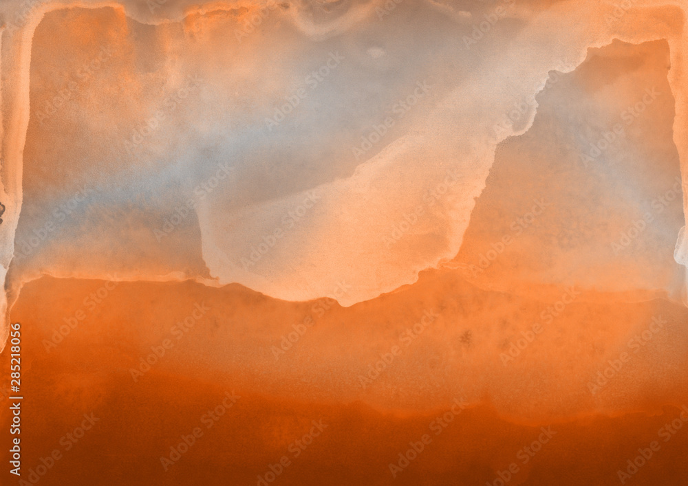 Hand painted alcohol ink background. Abstract delicate orange texture. Contemporary autumn wallpaper. Hand painted alcohol ink background. Abstract delicate orange texture. Contemporary autumn wallpaper.