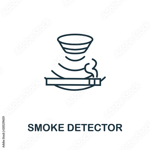 Smoke Detector outline icon. Thin line style from sensors icons collection. Pixel perfect simple element smoke detector icon for web design, apps, software, print usage
