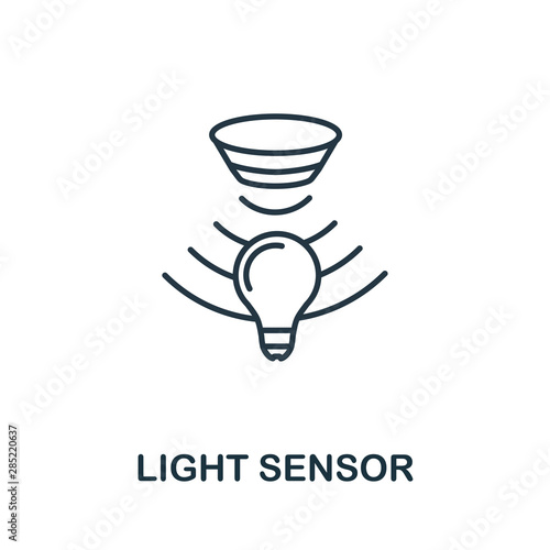 Light Sensor outline icon. Thin line style from sensors icons collection. Pixel perfect simple element light sensor icon for web design, apps, software, print usage