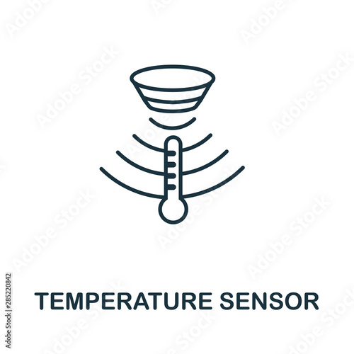 Temperature Sensor outline icon. Thin line style from sensors icons collection. Pixel perfect simple element temperature sensor icon for web design, apps, software, print usage