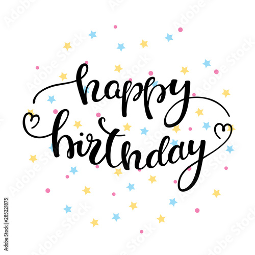 hand lettering happy birthday