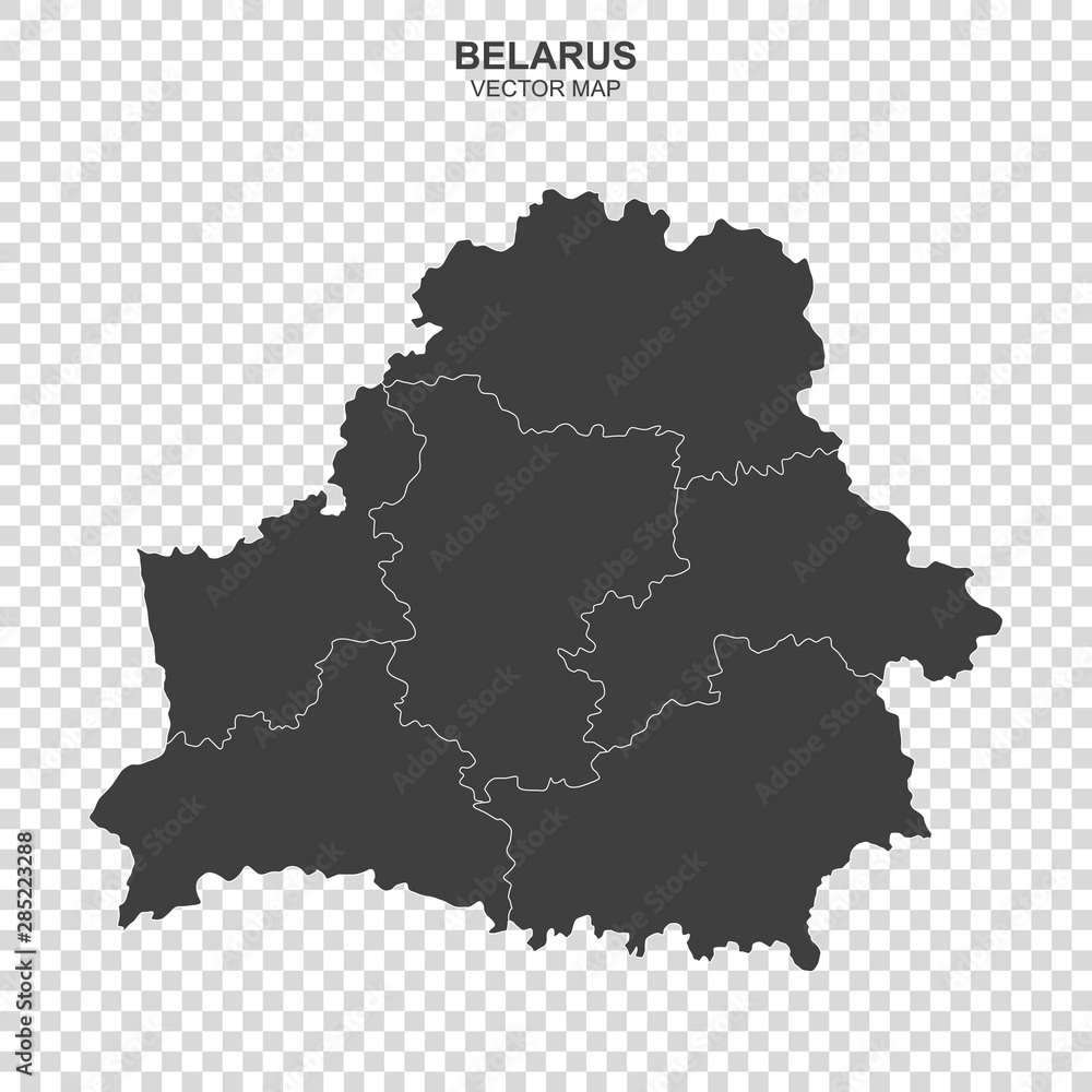 vector map of Belarus on transparent background