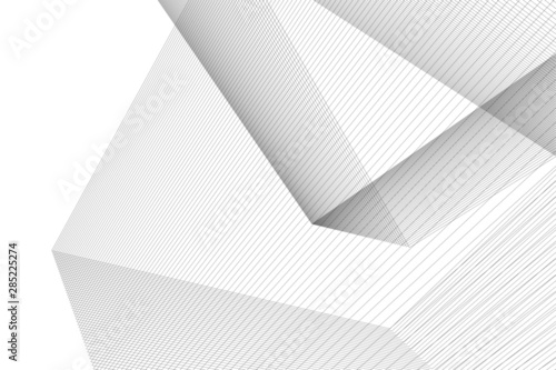 Abstract linear architecture 3d illustration