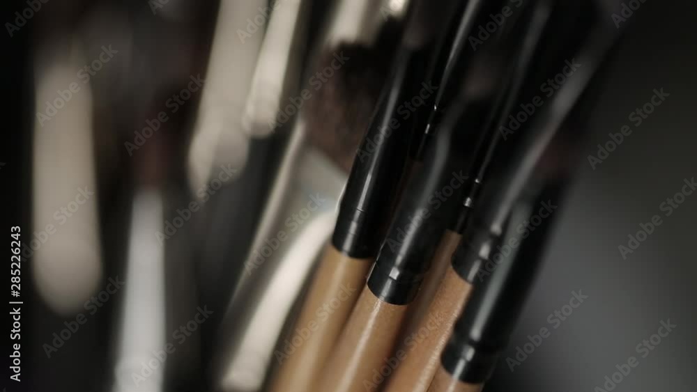 Brushes for Makeup artists Macro 100mm slider camera smooth motion Brushes for Makeup artists Macro 100mm slider camera smooth motion