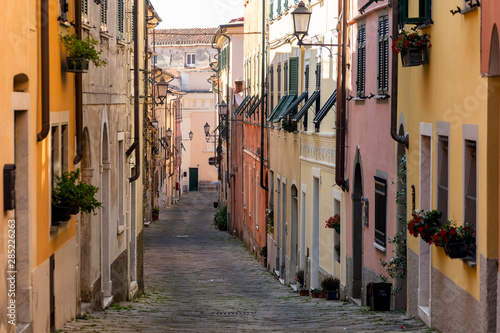 Fototapeta Street of Castelnuovo Magra, Liguria